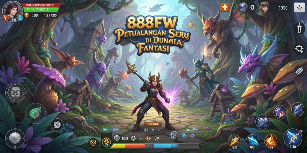 Tampilan gameplay menakjubkan 888FW di dunia petualangan.