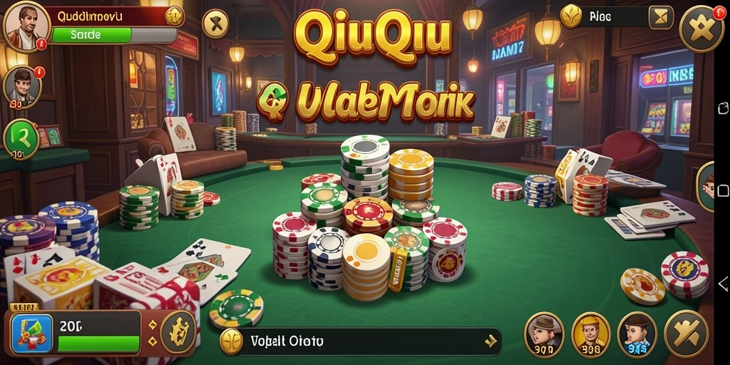 Tampilan gameplay menarik dalam ADAM77 saat bermain QiuQiu.