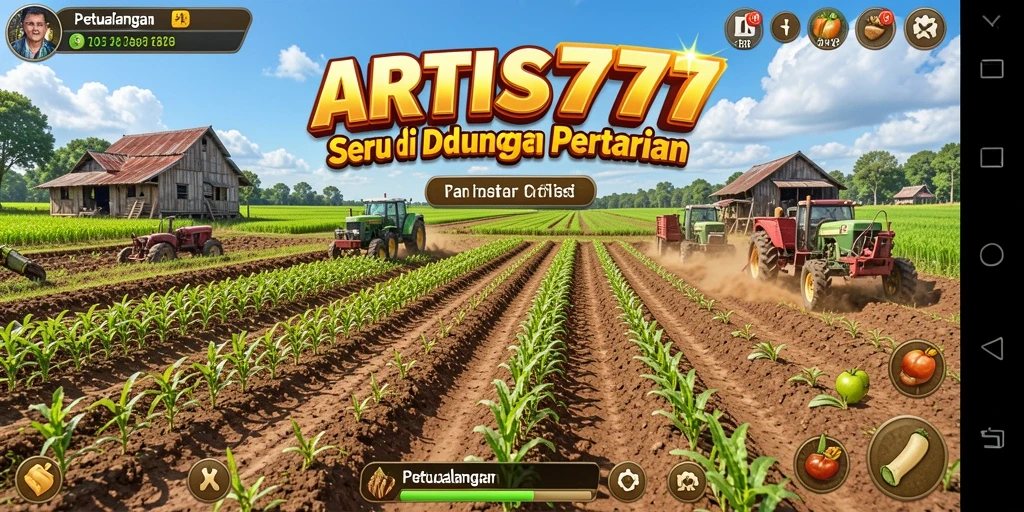 Tampilan gameplay menarik dalam ARTIS777 yang menampilkan aktivitas bertani.