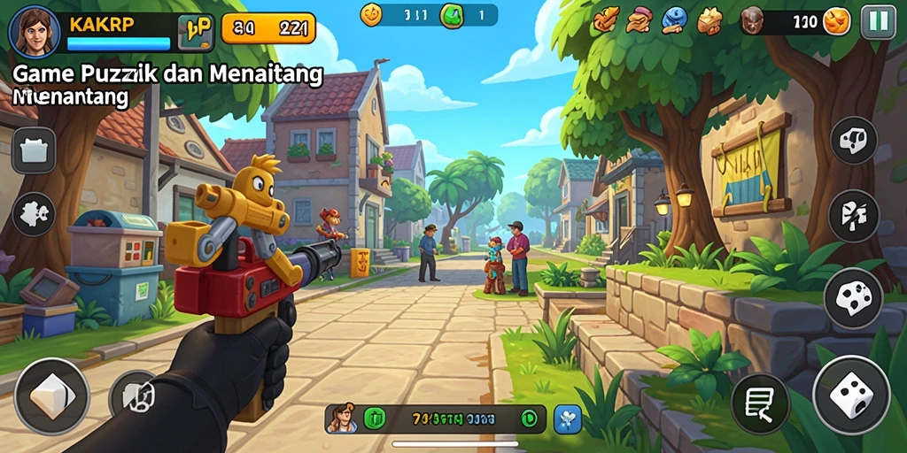 Screenshot menunjukkan gameplay KAKRP yang menantang dan interaktif.