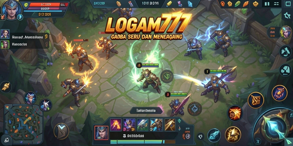 Tangkapan layar LOGAM777 menampilkan aksi seru dalam permainan MOBA.