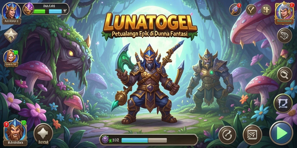 Tampilan gameplay LUNATOGEL yang menakjubkan dan dinamis.