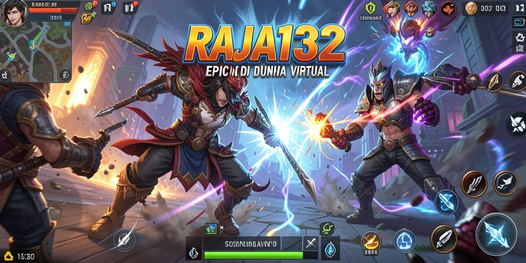 Tangkapan layar RAJA132 menampilkan aksi pertarungan yang intens dan grafis canggih.