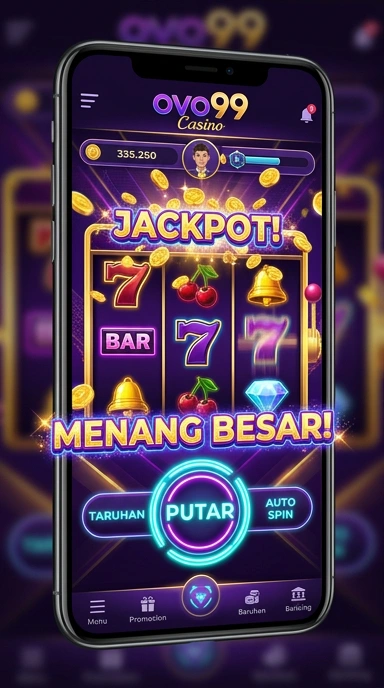 Tampilan beranda aplikasi ovo99 yang intuitif.